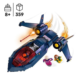 LEGO 76281 Marvel The X-Men's X-Jet, aereo giocattolo, caccia con minifigure del supereroe: Wolverine