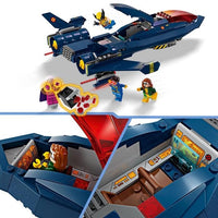 LEGO 76281 Marvel The X-Men's X-Jet, aereo giocattolo, caccia con minifigure del supereroe: Wolverine
