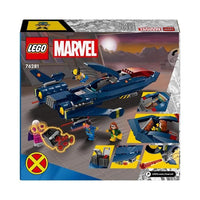 LEGO 76281 Marvel The X-Men's X-Jet, aereo giocattolo, caccia con minifigure del supereroe: Wolverine
