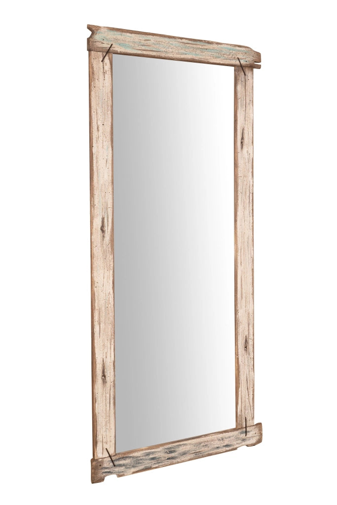 Biscottini Specchio da parete in legno massello Specchiera vecchio riciclato Offerta