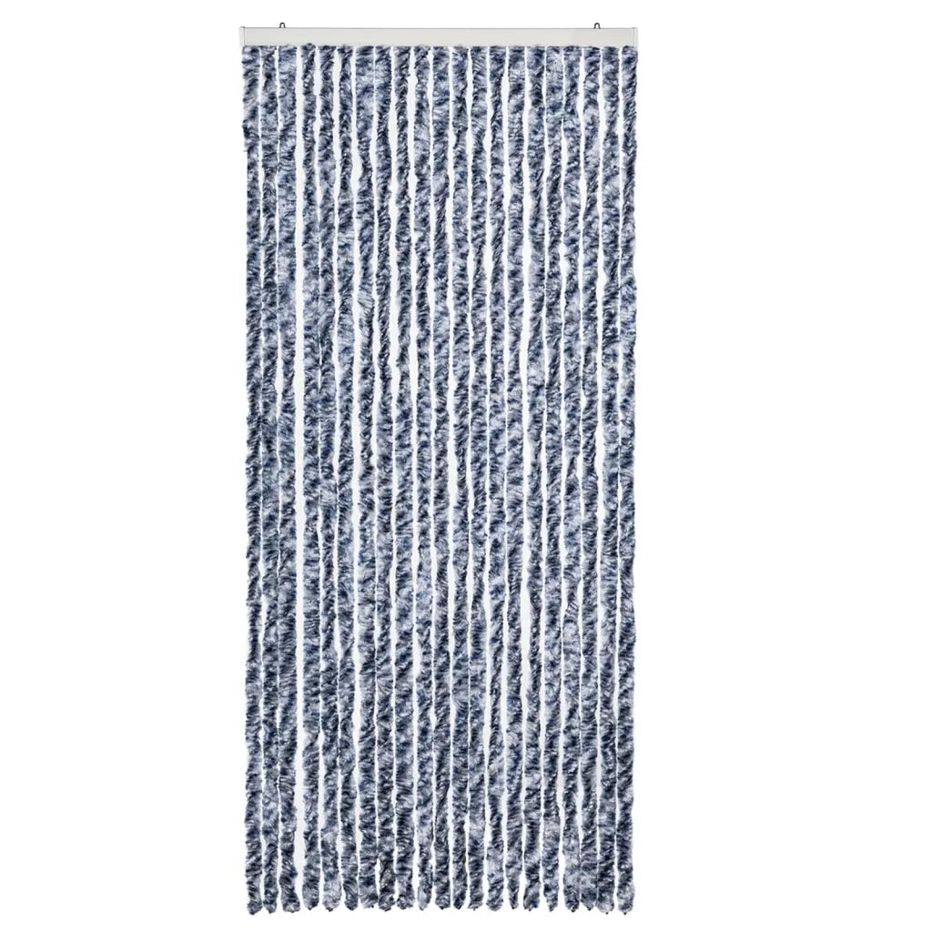 Zanzariera Blu Bianco e Argento 90x220 cm Ciniglia CFW5558634