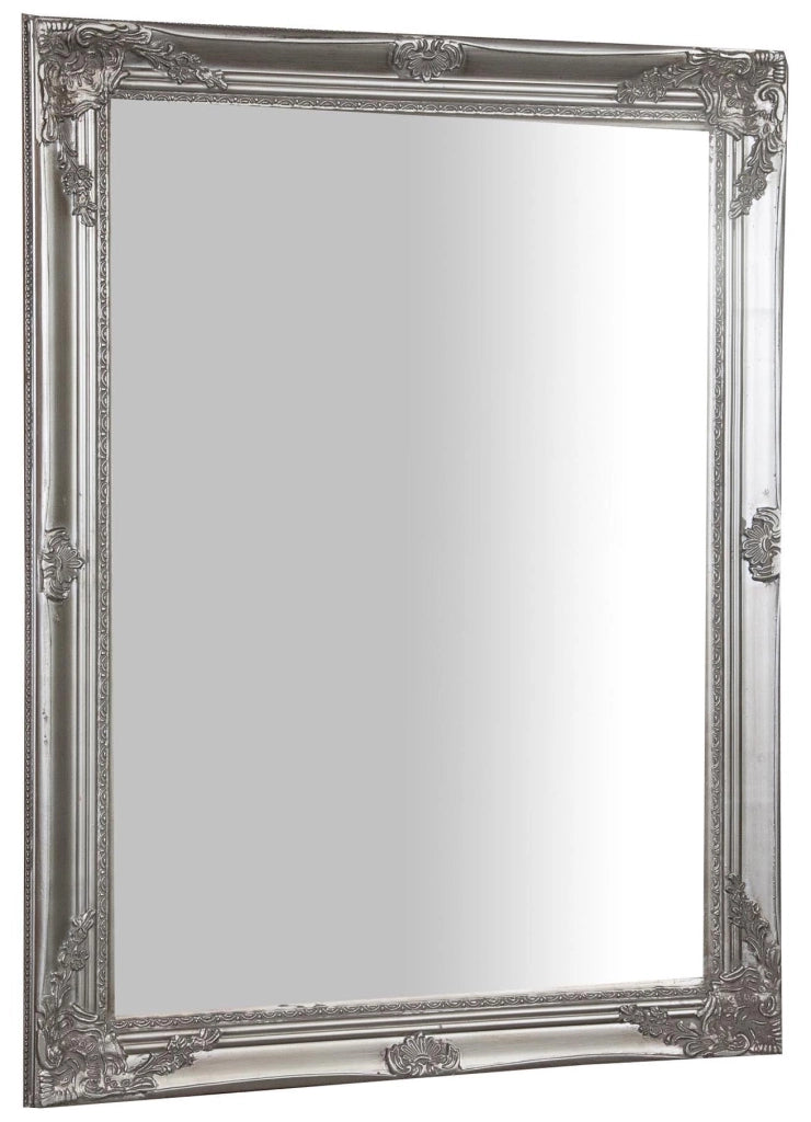 Biscottini Specchiera da appendere verticale/orizzontale L62xPR4xH82 cm finitura foglia argento anticato.