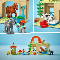 LEGO DUPLO La Mia Città La Cura degli Animali della Fattoria, Giocattolo Educativo per Neonati, Casa, Minifigure di Cavalli, 10416