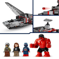 LEGO Marvel 76292 Captain America vs Hulk Rosso - Aereo da caccia costruibile