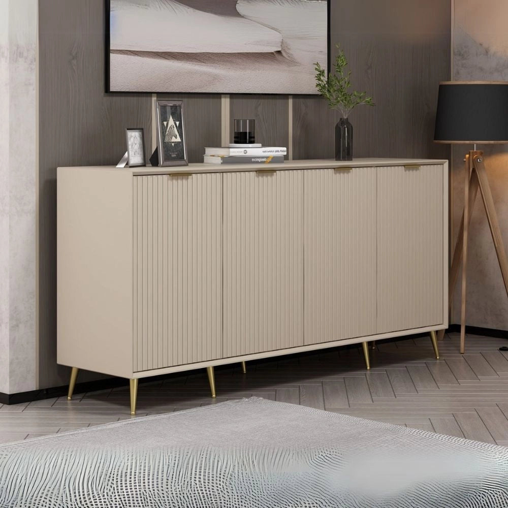 Madia Kale 4 ante cashmere effetto cannettato 180x45x90H : Eleganza e Funzionalità