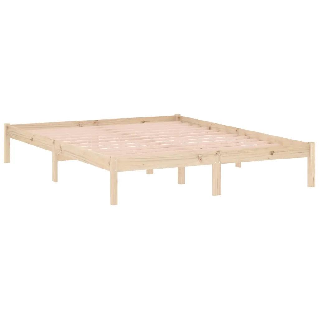 Giroletto senza Materasso-Struttura Letto 152x203 cm in Legno di Pino Queen