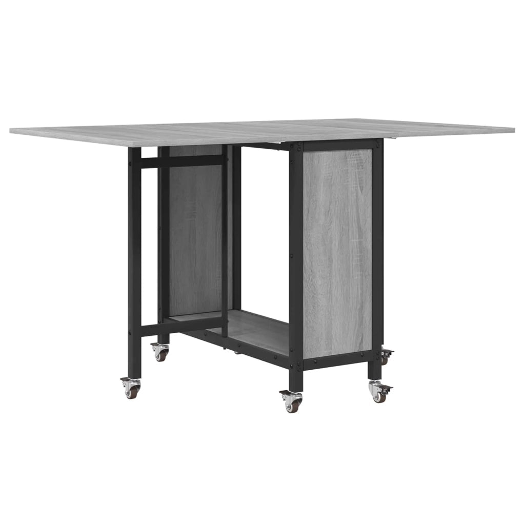 Tavolo da pranzo pieghevole con ruote 130 x 80 x 76,5 cm 8006046