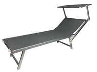 LETTINI SDRAIO PRENDISOLE SPIAGGIA RIMINI GRIGIO CM.180x60xH38