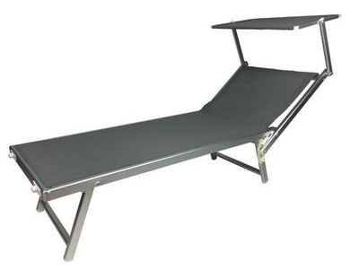 LETTINI SDRAIO PRENDISOLE SPIAGGIA RIMINI GRIGIO CM.180x60xH38