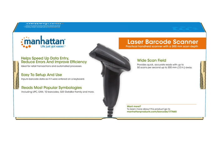 Lettore Laser Barcode USB Nero