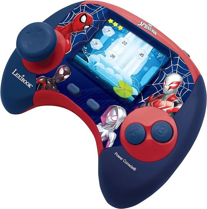 LEXIBOOK - Console educativa bilingue francese/inglese - Spiderman, schermo LCD da 2,8 pollici - blu/rosso -JCG100DPi1