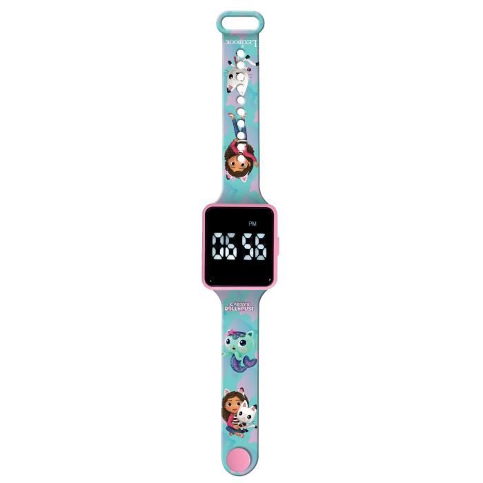 Lexibook - Gabby e la casa magica - Orologio LED connesso - Bracciale regolabile