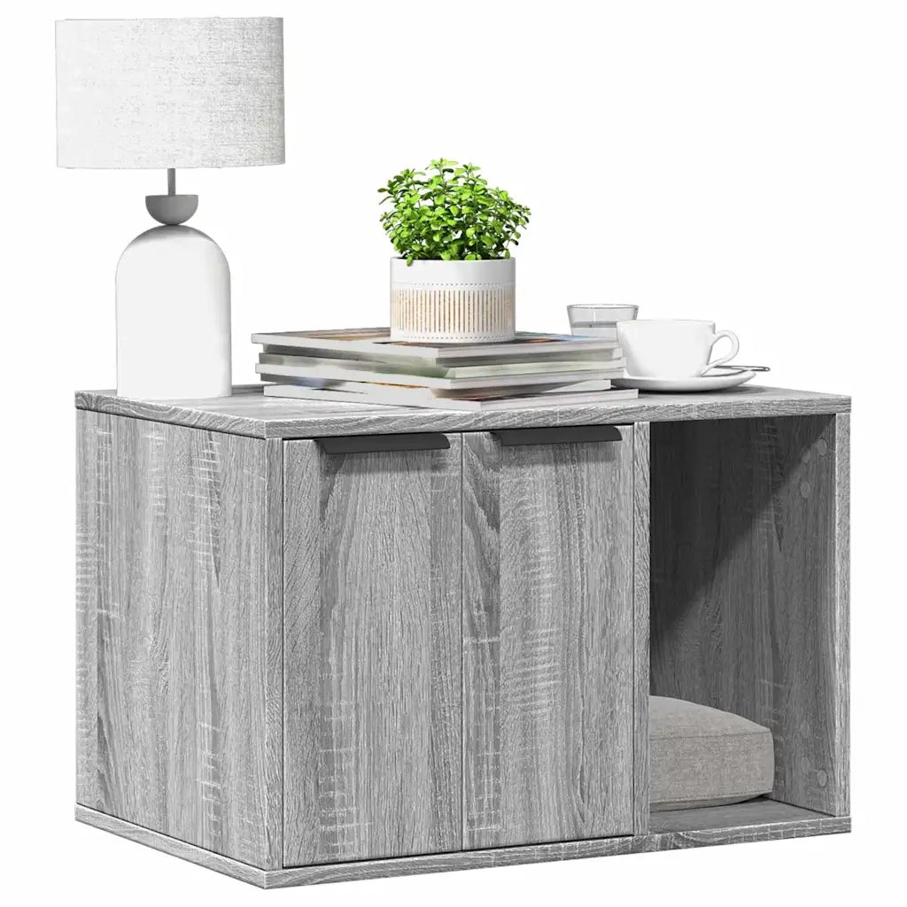 vidaXL Recinto Lettiera Gatti Grigio Sonoma 60x40x40 cm in Truciolato