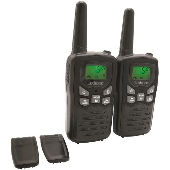 LEXIBOOK Walkie-Talkie nero portata 8 km