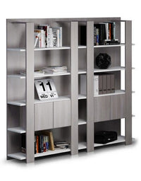 Libreria a giorno con struttura in melaminico cm. 100x38,6x198h
