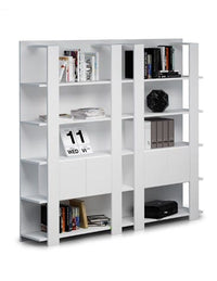 Libreria a giorno con struttura in melaminico cm. 100x38,6x198h