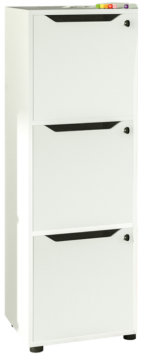 Libreria casellario in melaminico con 3 caselle ad ante cm. 41x40x121,6h