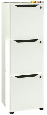 Libreria casellario in melaminico con 3 caselle ad ante cm. 41x40x121,6h