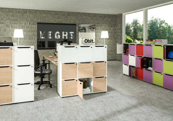 Libreria casellario in melaminico con 3 caselle ad ante cm. 41x40x121,6h