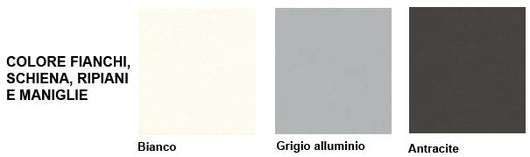 Libreria da archiviazione con 2 ante melaminiche in vari colori cm. 80x40x198,8h