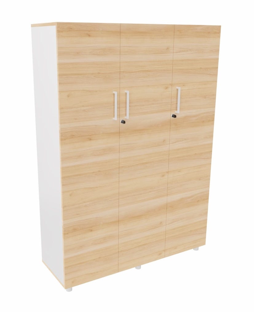 Libreria da archivio per ufficio in melaminico con 3 ante in vari colori cm. 120x40x163,6h