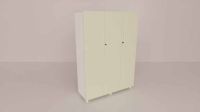 Libreria da archivio per ufficio in melaminico con 3 ante in vari colori cm. 120x40x163,6h