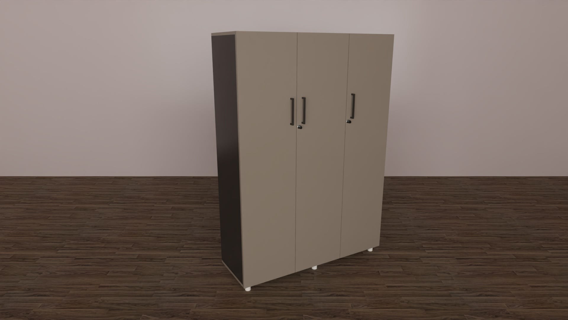 Libreria da archivio per ufficio in melaminico con 3 ante in vari colori cm. 120x40x163,6h