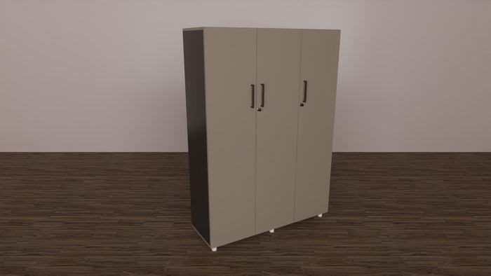 Libreria da archivio per ufficio in melaminico con 3 ante in vari colori cm. 120x40x163,6h