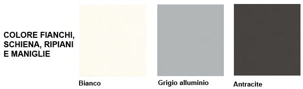 Libreria da archivio per ufficio in melaminico con 3 ante in vari colori cm. 120x40x163,6h