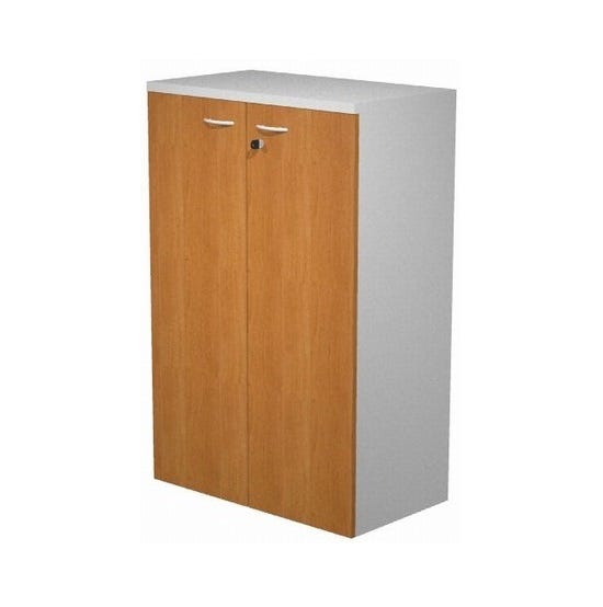 Libreria da ufficio con ante battenti in legno e serratura cm. 80x44x120h