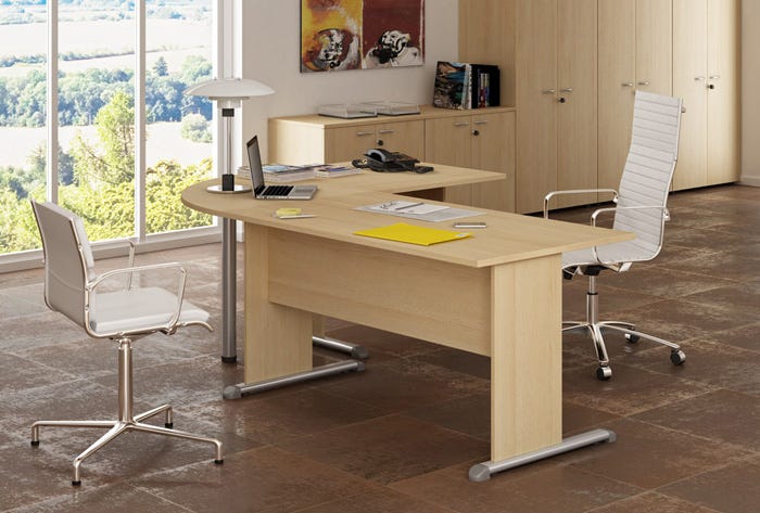 Libreria da ufficio con ante battenti in legno e serratura cm. 80x44x120h