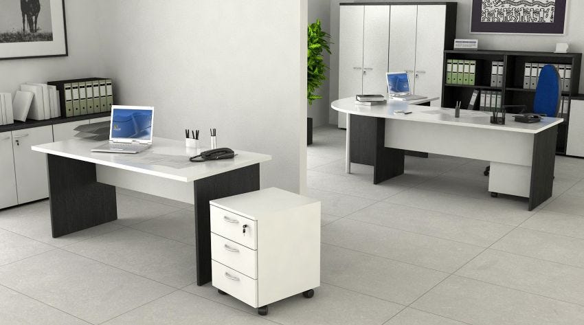 Libreria da ufficio con ante battenti in legno e serratura cm. 80x44x120h