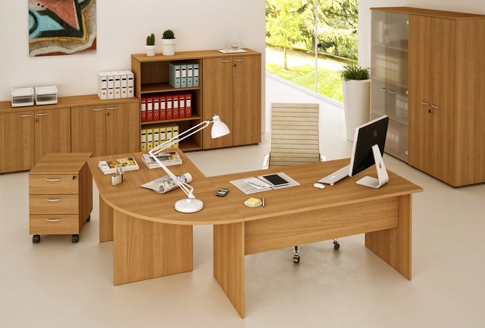 Libreria da ufficio con ante battenti in legno e serratura cm. 80x44x120h