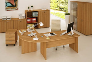 Libreria da ufficio con ante battenti in legno e serratura cm. 80x44x120h