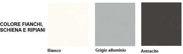 Libreria per archivio a giorno in vari colori in melaminico cm. 80x40x163,6h