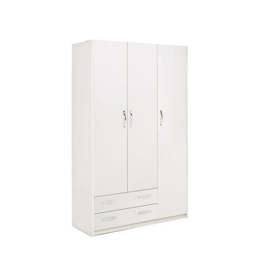 LINEA MODERN ARMADIO 3 ANTE + 2 CASSETTI BIANCO FRASSINO CM. H210X135X52