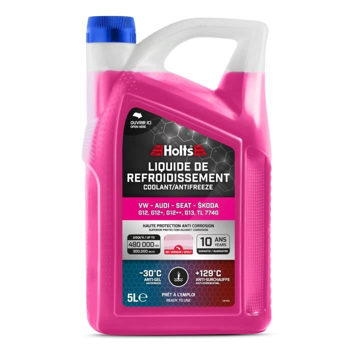 Liquido refrigerante - HOLTS - HAFR0006B - Dedicato VW-AUDI-SEAT-SKODA G12/ G12+ / G12++ / G13 / TL 774G 5L + Ugello