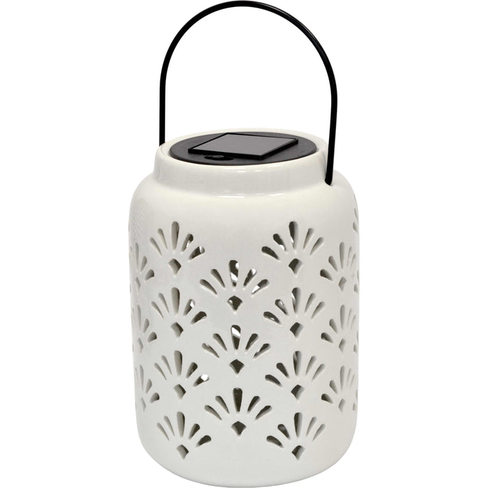 LAMPADA SOLARE CERAMICA GRANDE C/APPENDINO BIANCA