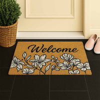 Zerbino classico rettangolare in cocco fiori cm 40 x cm 60