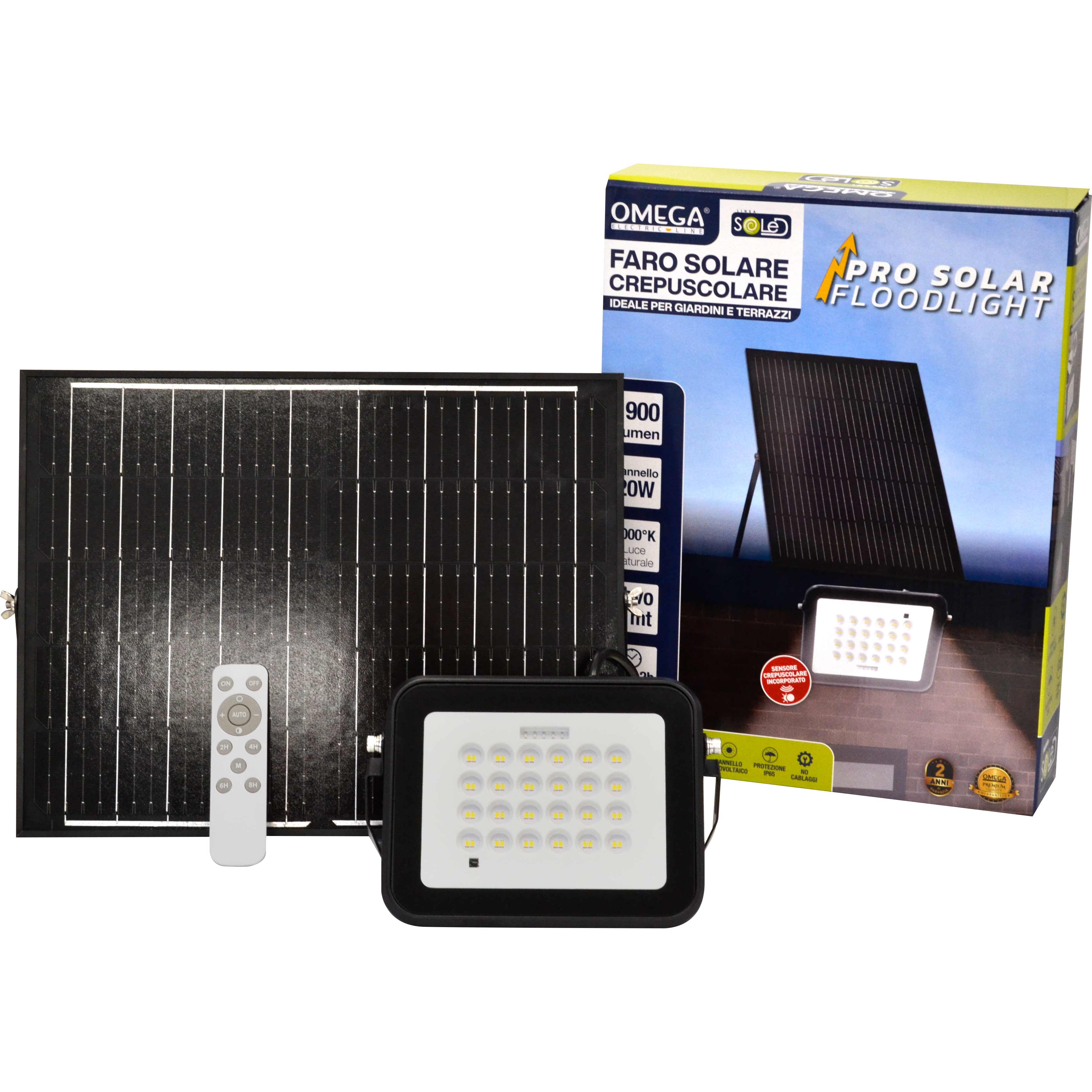 floodlight pro energia solare 1900lm IP65 4000K