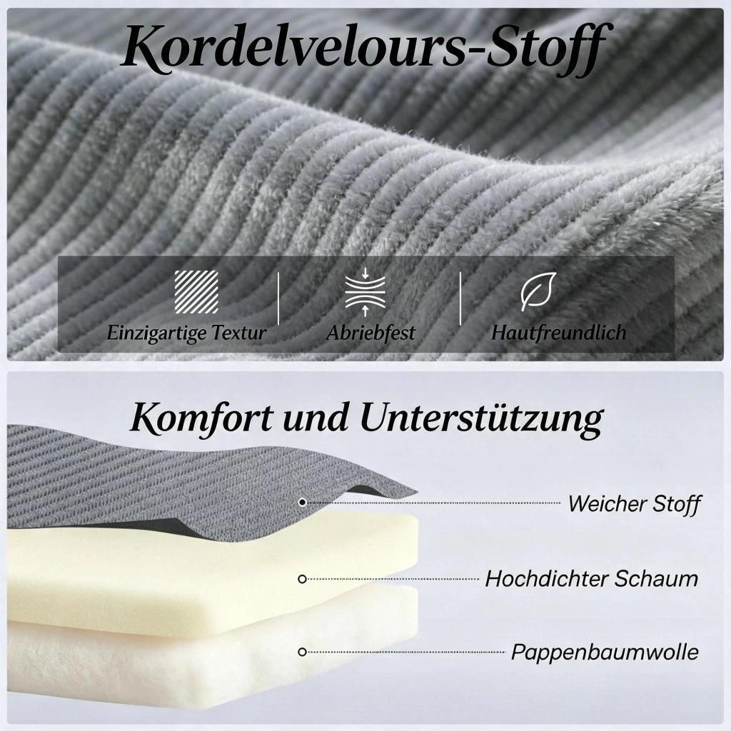 POLTRONA PIEGHEVOLE 59 cm Velluto Grigio