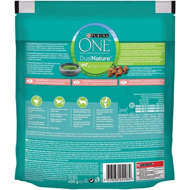 PURINA ONE DUALNATURE CROCCHETTE PER GATTI AL SALMONE 400 GR