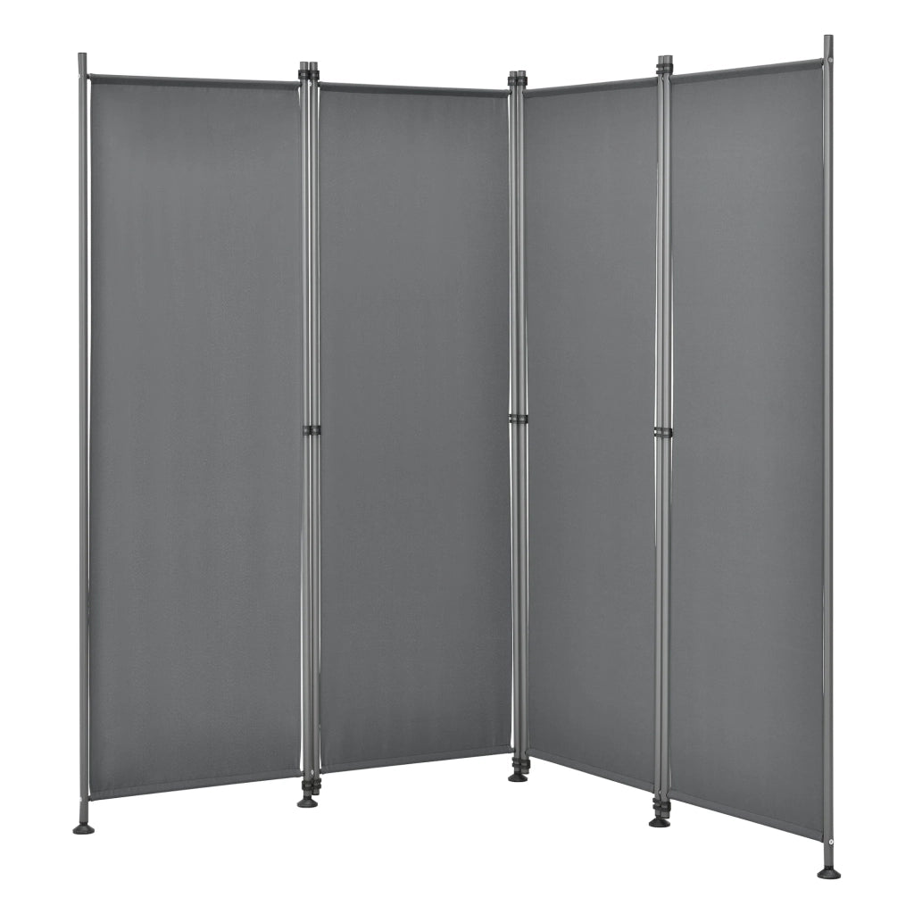 Schermo divisorio in poliestere a 4 pannelli 215 x 170 cm grigio ardesia 03_0006552