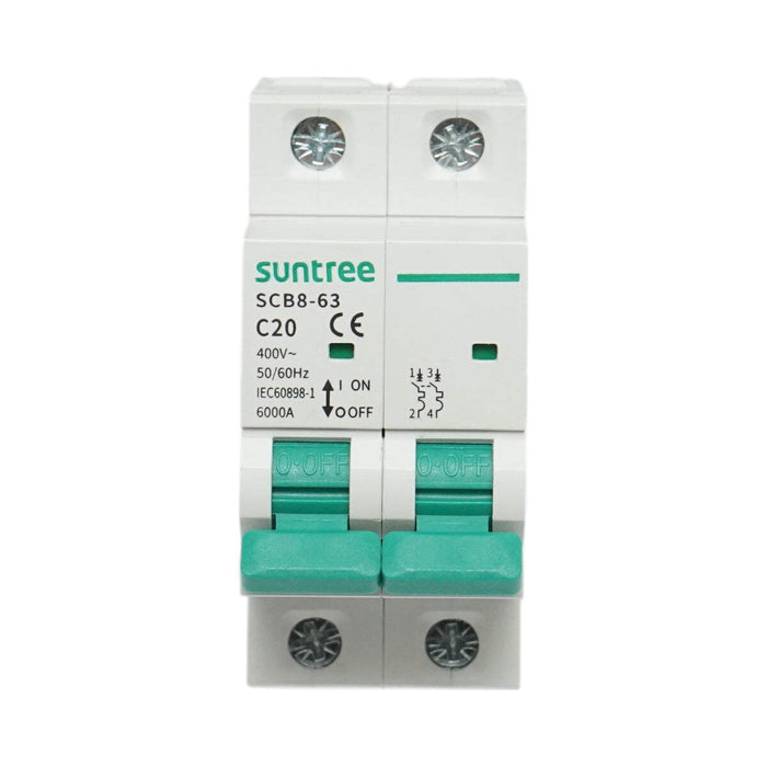 Sicurezza automatica tipo interruttore 2P, 20A 400VAC Suntree