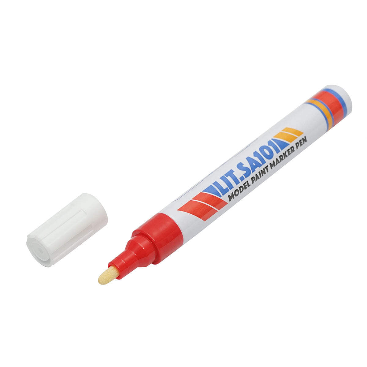 Marker per vernice rossa a base di olio, impermeabile, ad asciugatura rapida, confezione da 12 pezzi