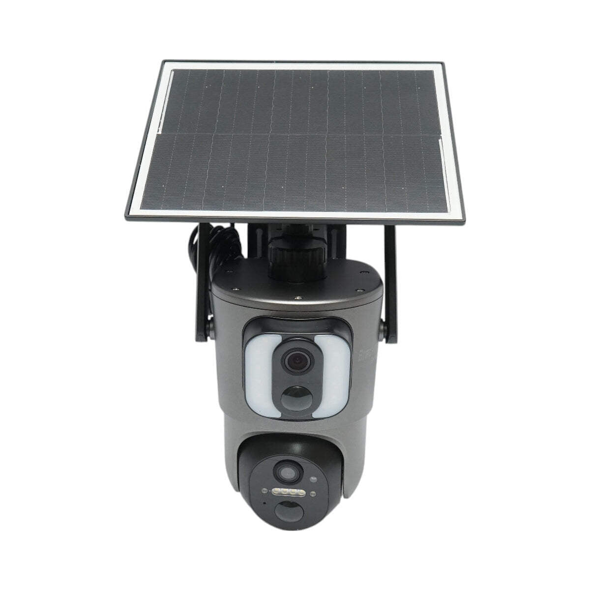 Telecamera di sorveglianza con lente doppia 6 MP, 4G, WIFI 2.4 GHz, pannello solare, batteria da 13.500 mAh, controllo PTZ, sensore di movimento, rilevamento umano PIR, visione notturna IR intelligente e applicazione Ubox