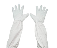 Guanti apicoli in pelle con cotone, taglia L