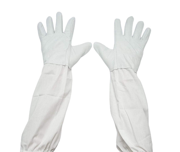 Guanti apicoli in pelle con cotone, taglia L