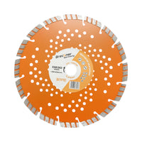 Disco diamantato turbo segmentato 230x22,23 mm, segmento 10 mm per cemento armato, pavimentazioni, archi, pietra dura Breckner Germany