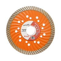 Disco diamantato turbo 125x22,23 mm, segmento 10 mm per piastrelle, autobloccanti, mosaici, pietre dure, marmo, granito Breckner Germany